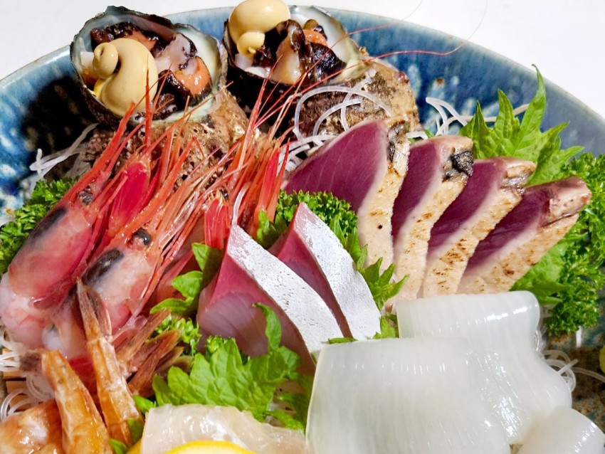 夏の刺身盛り合わせ